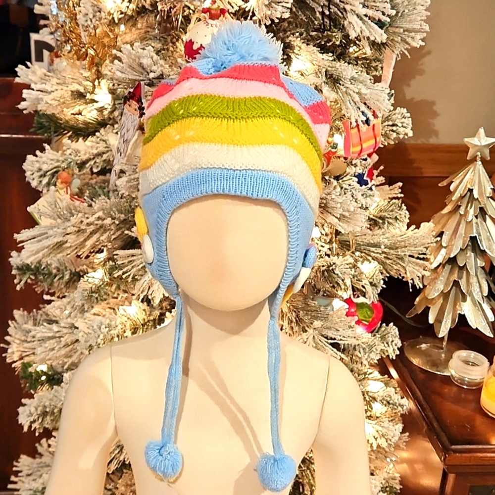 KIDS NEW GIRLS KNITTED COLOR IS BABY BLUE CLEARANCE